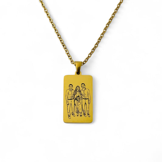 Collar personalizado con imagen - Cuadrado - Para Mamá.
