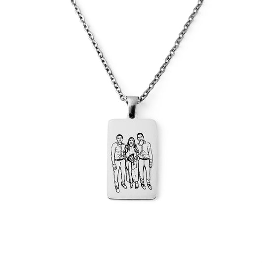 Collar personalizado con imagen - Cuadrado - Para Mamá.